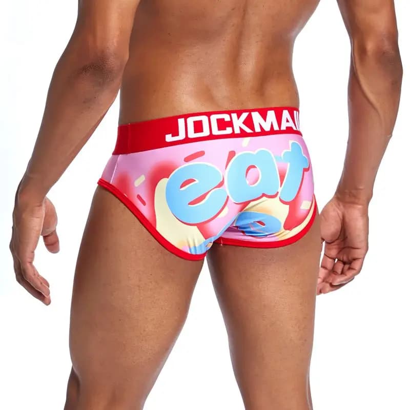 JOCKMAIL Sexy Men Underwear Breathable Mens Briefs Underpants Print Comfortable Gay Underwear penis Cueca Male Panties Shorts