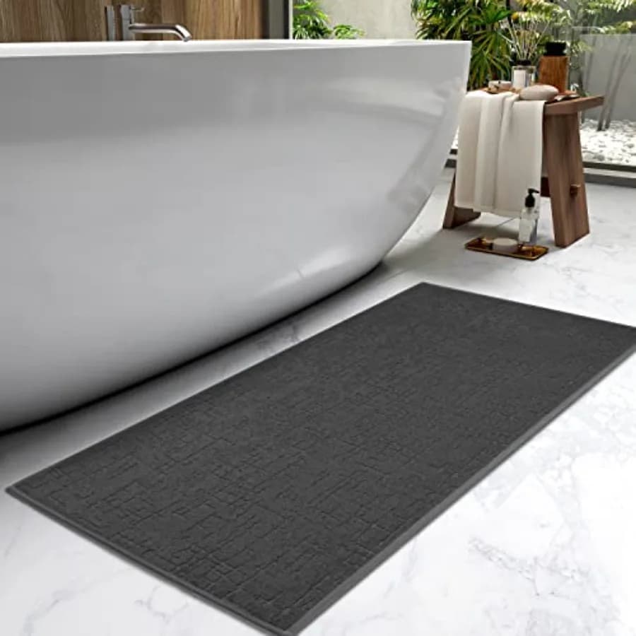 Tappetino da bagno assorbente ad asciugatura rapida - Tappeti lavabili con retro in gomma per bagno, adatti per passare sotto la porta