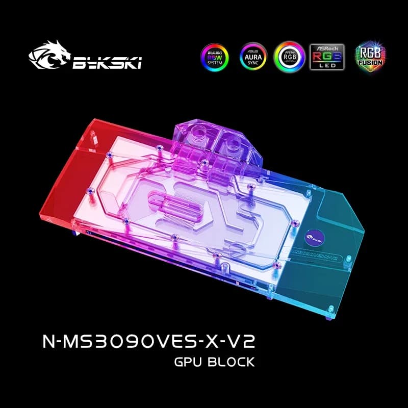 Bykski Blocco Acqua per MSI RTX 3080 3090 VENTUS 3X OC GPU Scheda Video/Copertura Completa PC Raffreddamento Radiatore In Rame/N-MS3090VES-X-V2