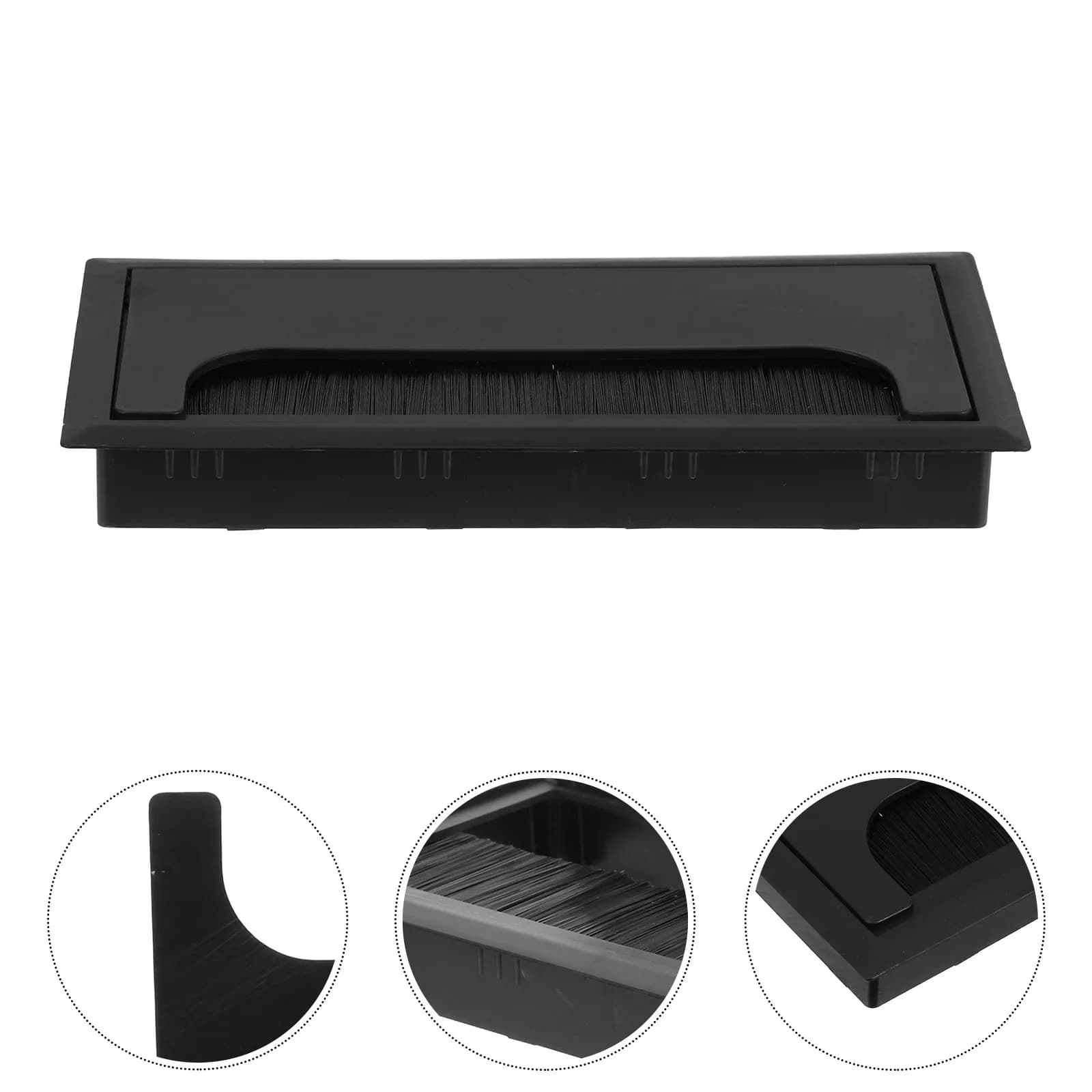 Desk Cable Grommet 4 Pack Black Wire Hole Inserts for Cord Management Dust Protection Office Table