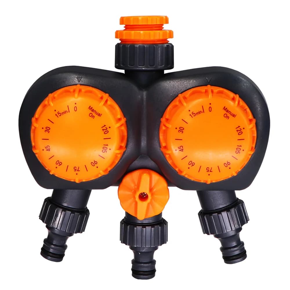 Timer meccanico a 3 vie da giardino con doppio controllo Controller automatico per irrigazione per irrigazione per tubo esterno Strumento per irrigatori a goccia