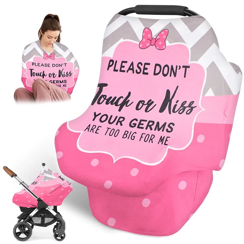 Baldacchino per seggiolino auto multiuso per passeggino per neonato Carrello della spesa No Touch Sign Coprisedile per auto per neonati Mamma che allatta