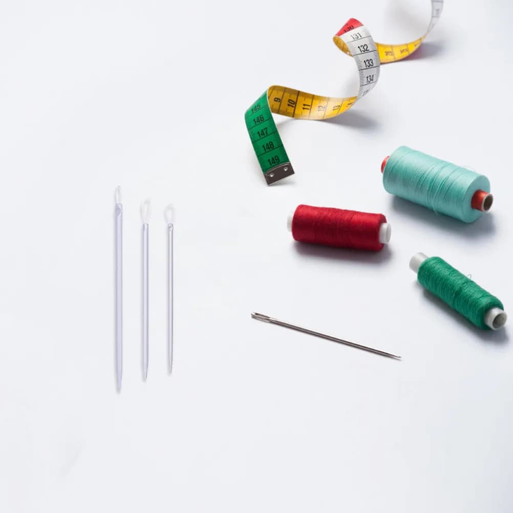 12Pcs Knitting Tool Set Easy Threading Plastic Needles Hand Sewing Crochet Weaving Darning Yarn Knitting Accessories