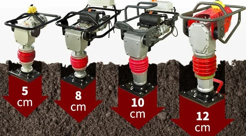-Road impact compactor gasoline compactor foundation vertical electric vibration