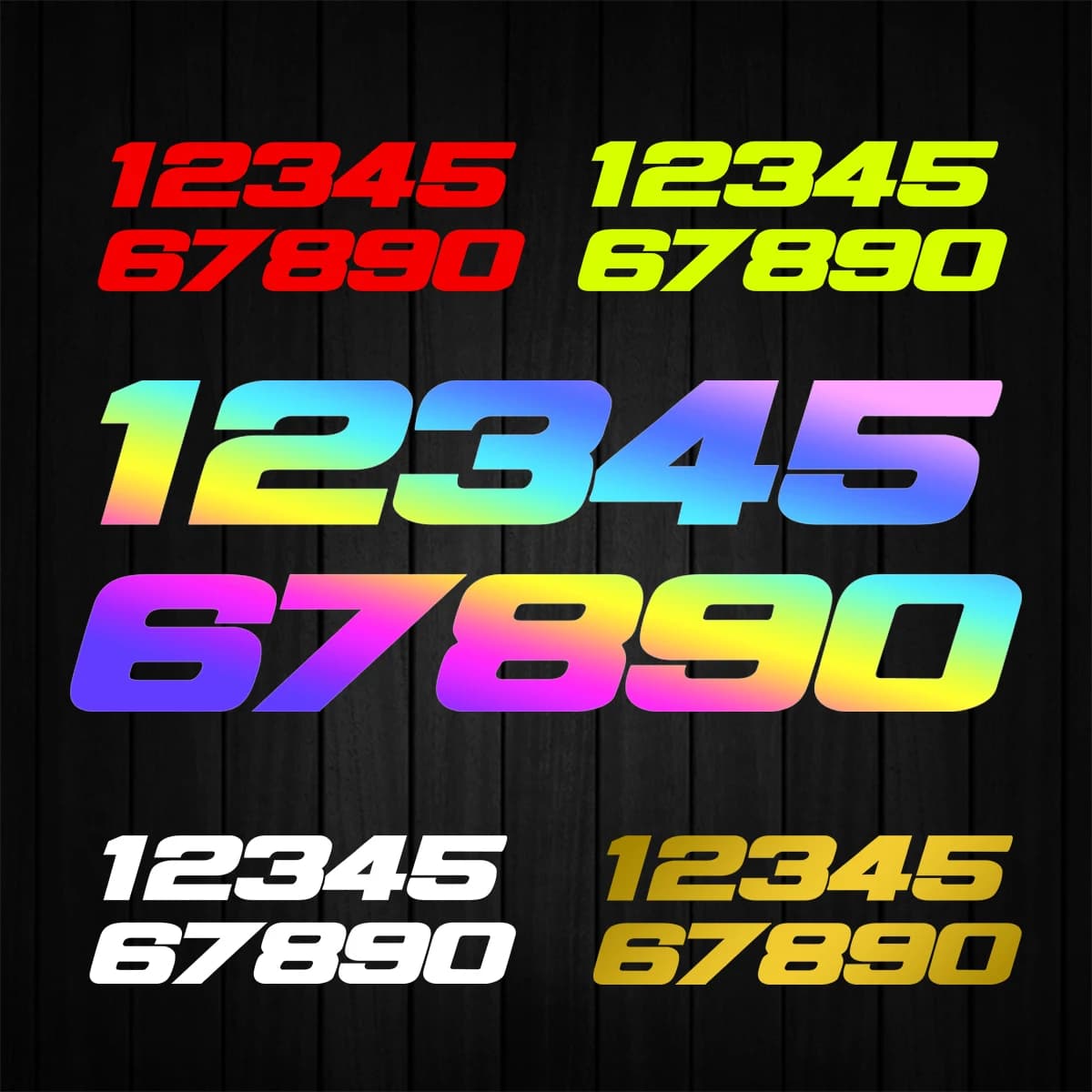 Adesivi per auto Numero 1234567890 Veicolo elettrico Scooter Casco Corpo Adesivi decorativi fai da te Accessori per decalcomanie per moto moto