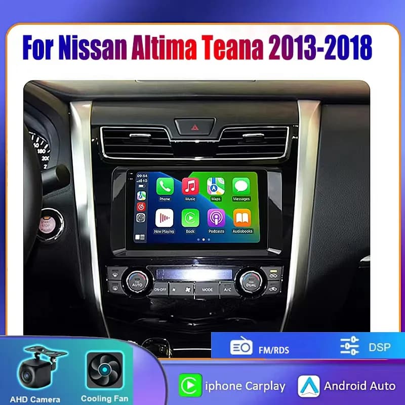 9 "6 + 128 GB Android Auto Per Nissan Teana Altima 2013-2018 Schermo Carplay Autoradio Lettore Multimediale GPS Navigazione Stereo