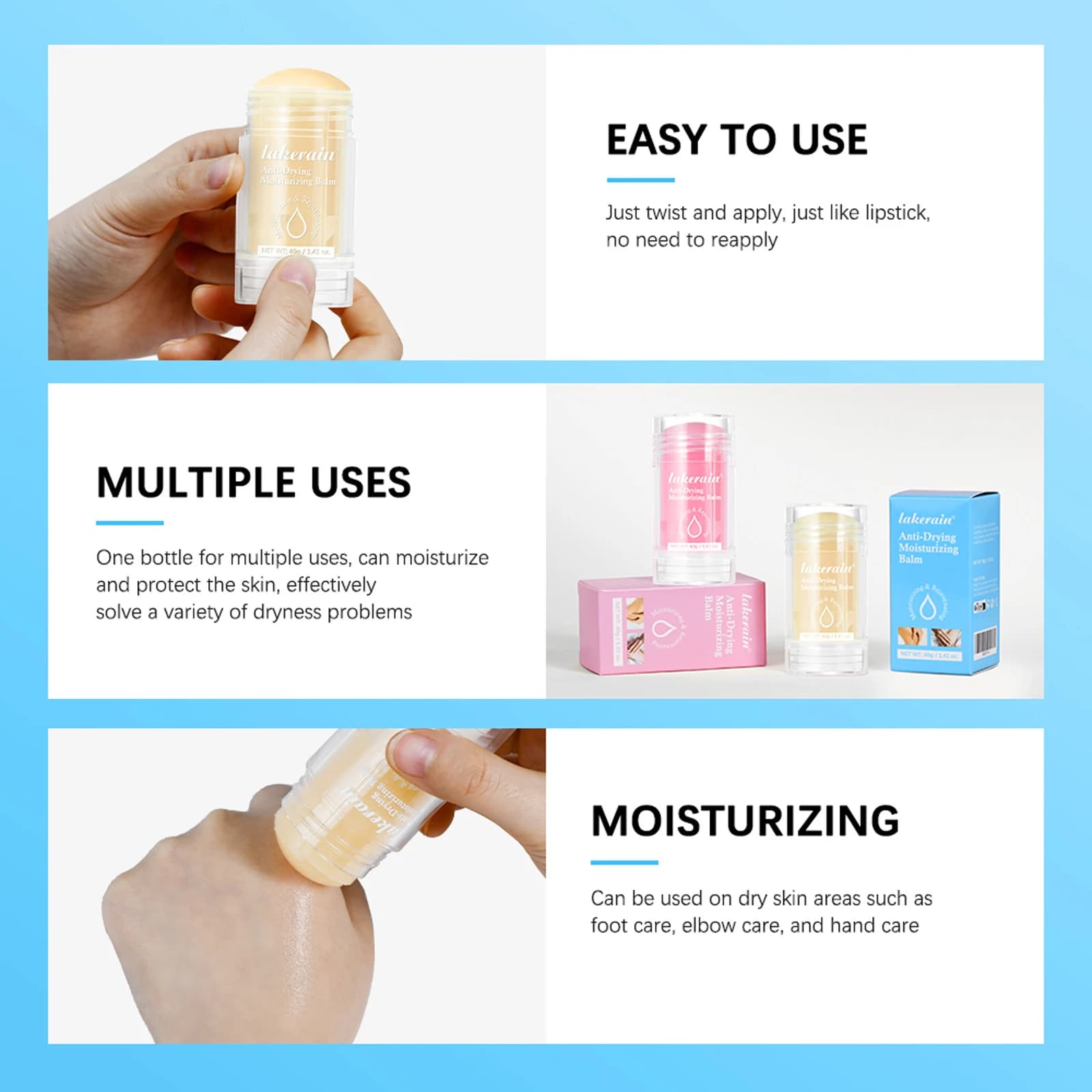 Anti-Crack Body Balm Hydrating Repair Dry Skin Moisturizing Crack Prevention Stick