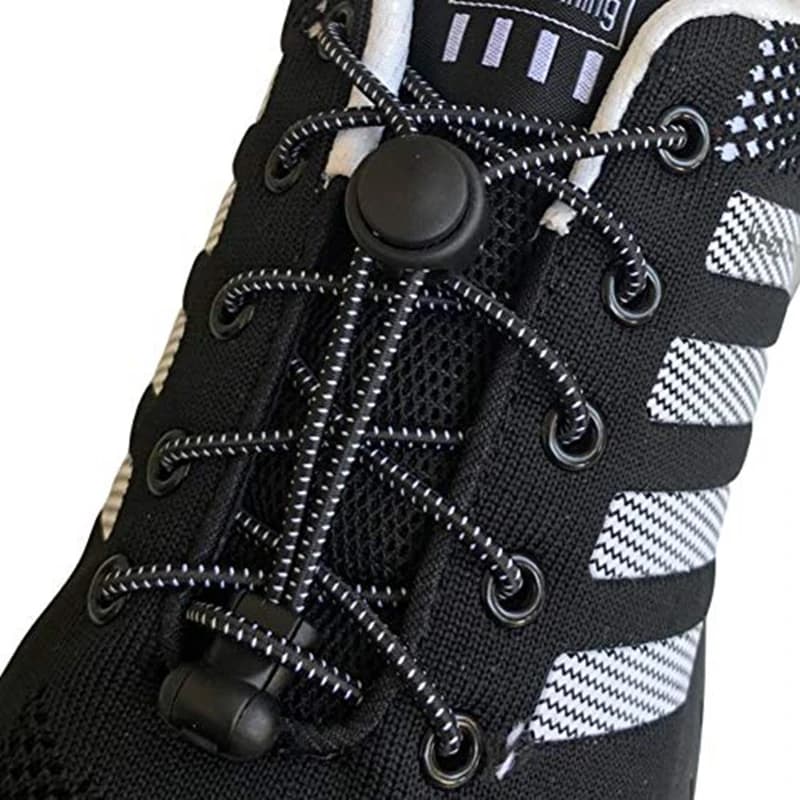 Round elastic laces suitable for various shoes accessories No Tie Laces for fixed stretching shoes Blocking laces 1 pair