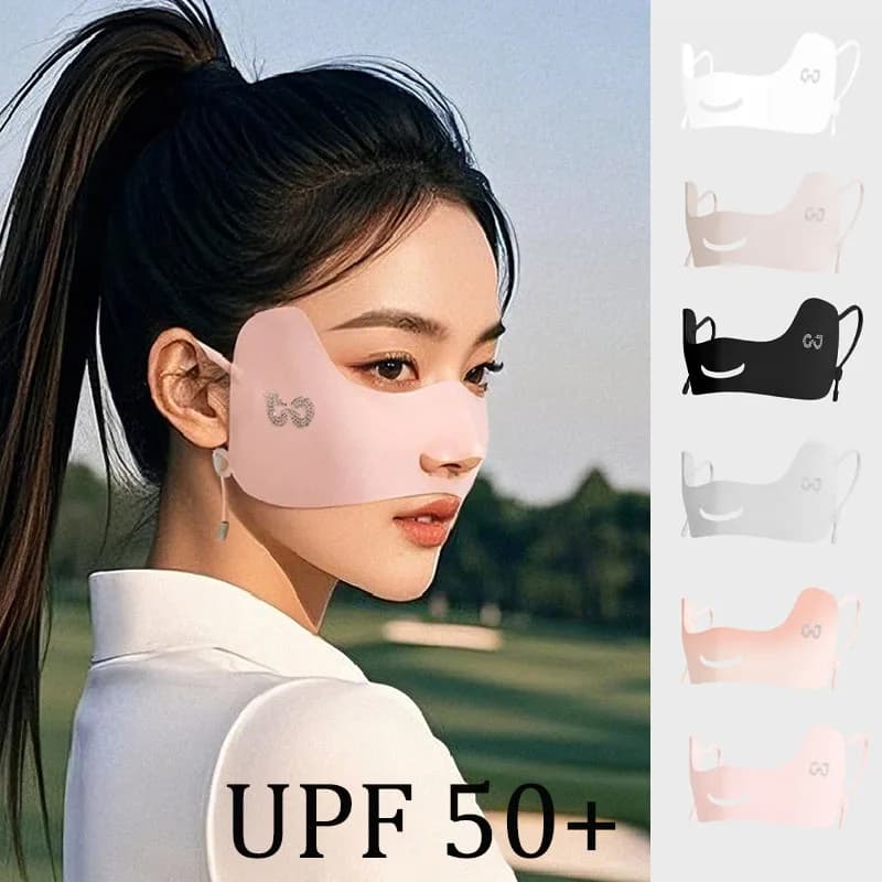 Ice Silk Mask Summer Breathable Sunscreen Face Scarf Eye Patches Anti-UV Eye Protection Mask Cycling Running Golf Face Masks