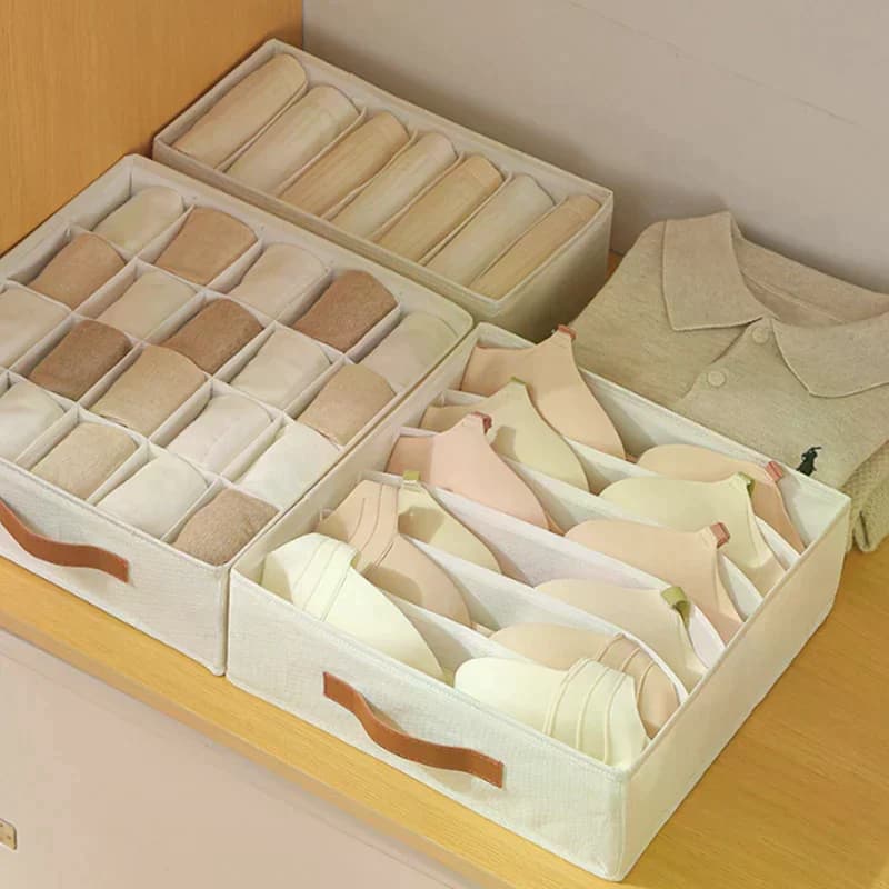 Premier Pant Storage Solution; 1 piece Foldable Fabric Box for Easy Organization of Bedroom Closets and Drawers