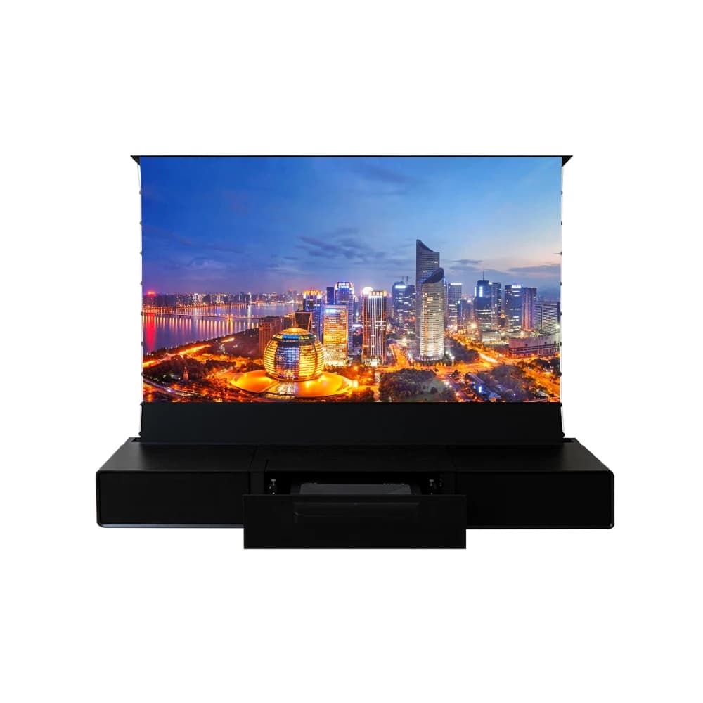 Mobile TV laser NP da pavimento con proiettori da 100 pollici e mobile home theater con schermo per proiettore Ust