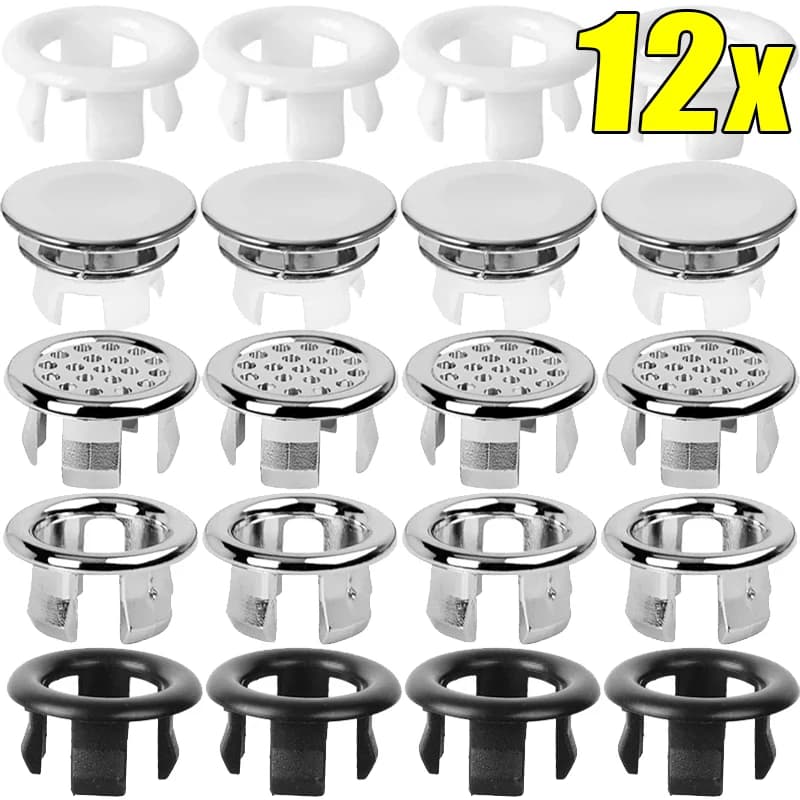 12/1pcs Plastic Washer Washer Hole Duvet Cover for Kitchen Bathroom Washer Trim Spare Bath Drain Tape Lavabo Rolling Mat Covers