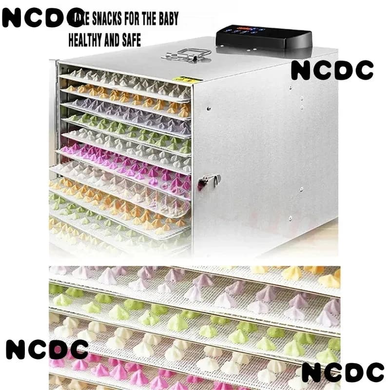 12 Trays Food Dryer Vegetables Dried Fruit Meat Stainless Steel Dehydrator Drying Commercial