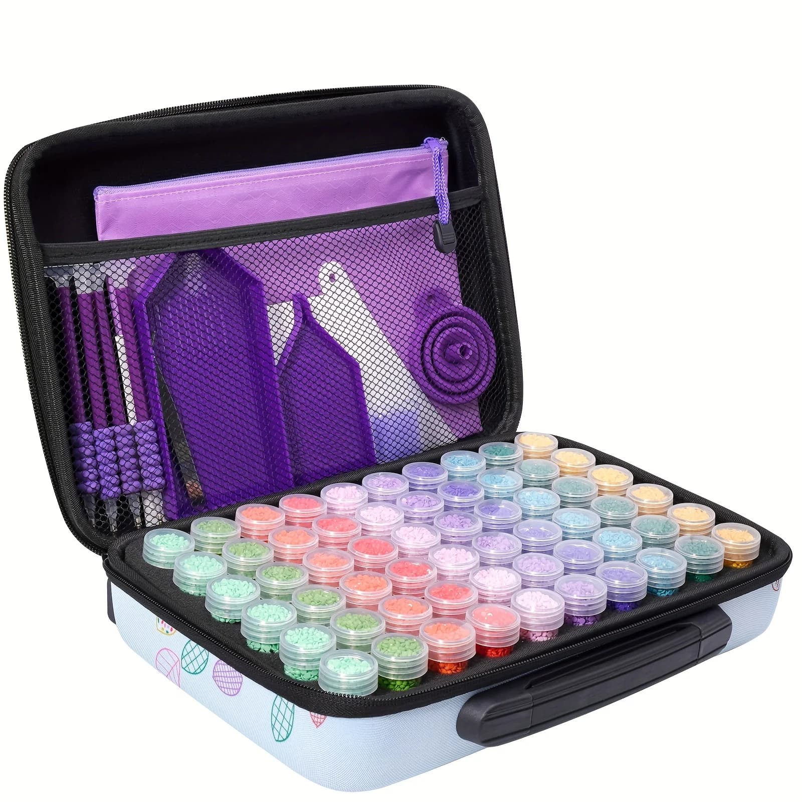 60 slot diamond painting accessories set for DIY diamond painting for organizer and jewelry beads storage with diamond art rhinestones