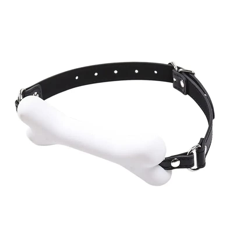 Bianco Imbracatura Bocca Silicone Cane Osso Palla Gag Bocca Aperta Gag Bdsm Bondage Sextoy Gag Prodotti Del Sesso Sm Giocattoli Del Sesso per Le Donne