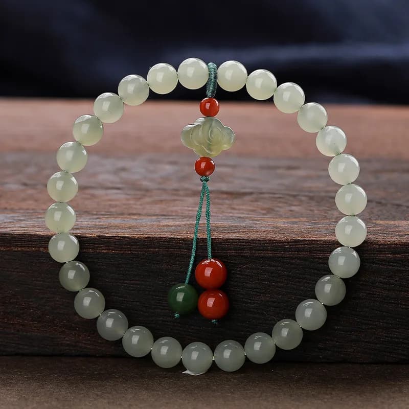 Corda a mano multistrato in agata di giada impilata con perline da donna Nuova luce di lusso squisita nuova corda a mano in stile cinese