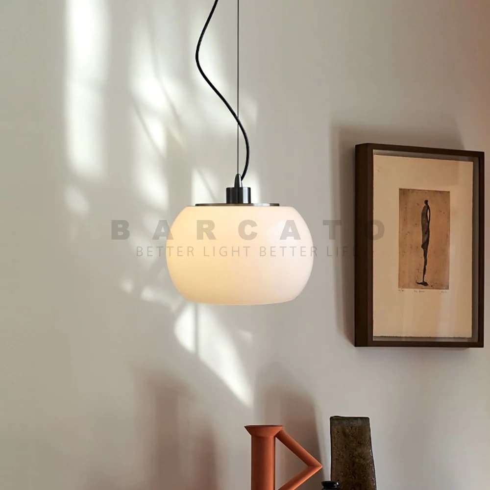 Lampade a sospensione moderne Italia Foscarini Lampada a sospensione in vetro bianco Lampadario a led Sala da pranzo Camera da letto Cucina Lampada da loft