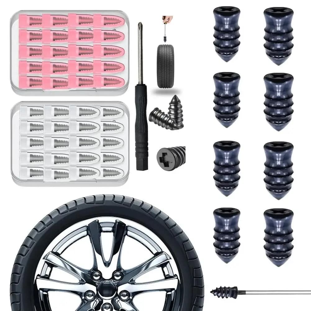 10-100PCS Strumenti di riparazione per foratura di pneumatici per bici da scooter per camion con chiodi in gomma per riparazione pneumatici per auto sottovuoto universale