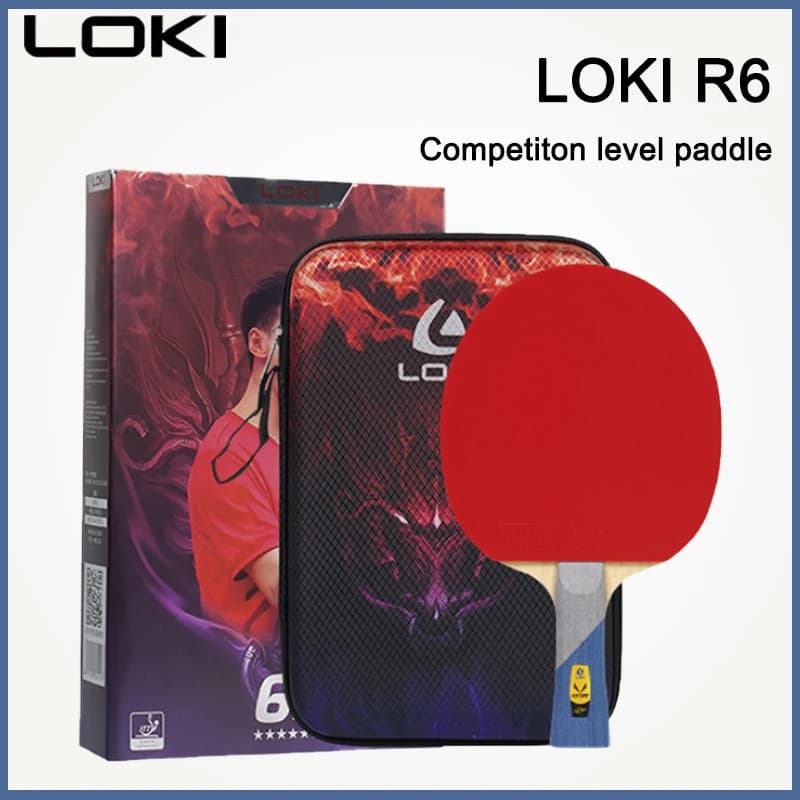 LOKI R6 7 Layer Ping Pong Rack 5 Wood 2 Prefabricated Carbon Fiber Racket with RXTON5 ITTF Rubber Ping Pong Rack