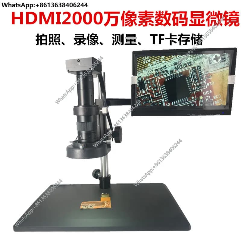 Misurazione del microscopio video digitale elettronico con fotocamera industriale ad alta definizione/USB2000 milioni