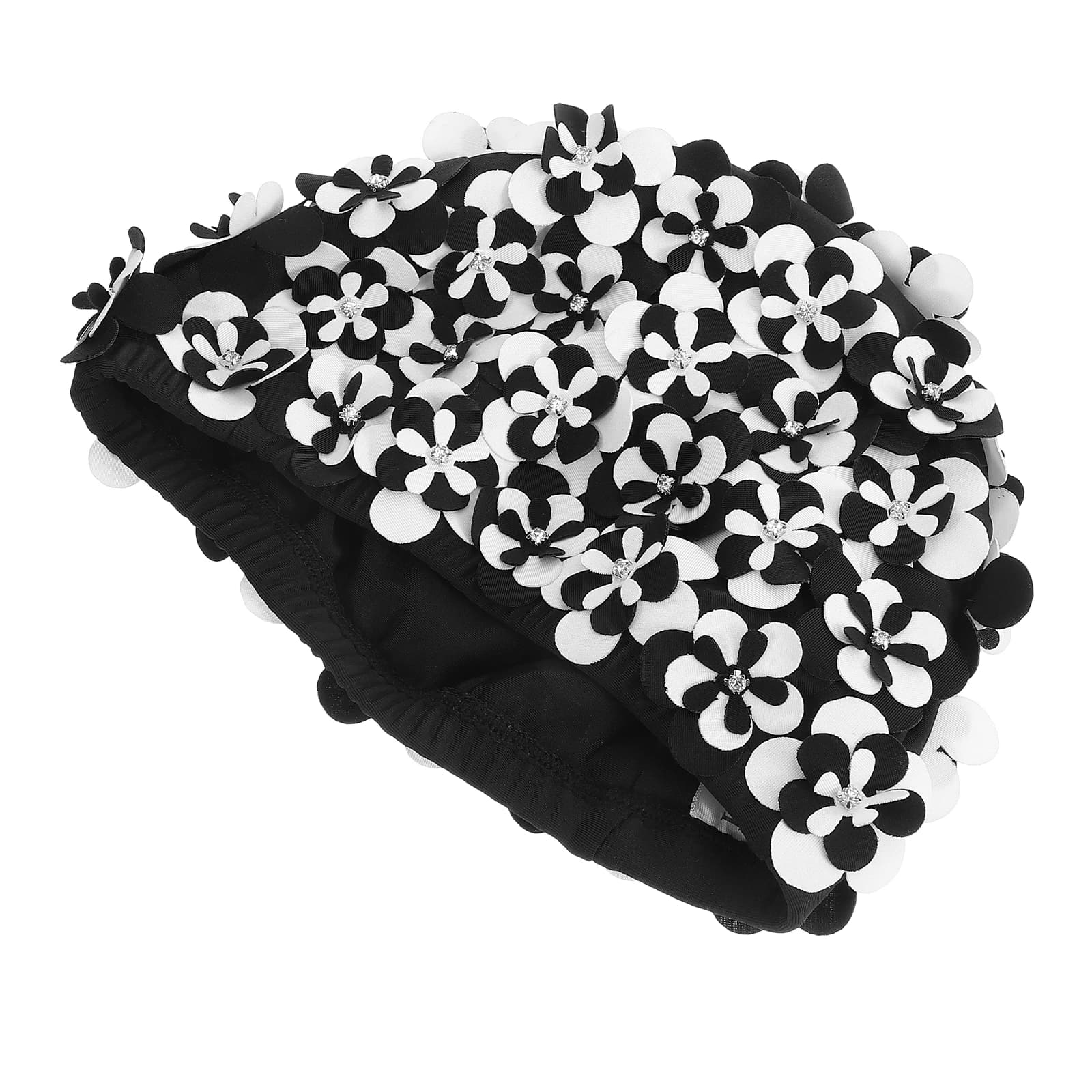 Floral Nuoto Headphone for Women in Cotton and Nylon, Protection for Long, Massive and Ricci Hair, Elastic