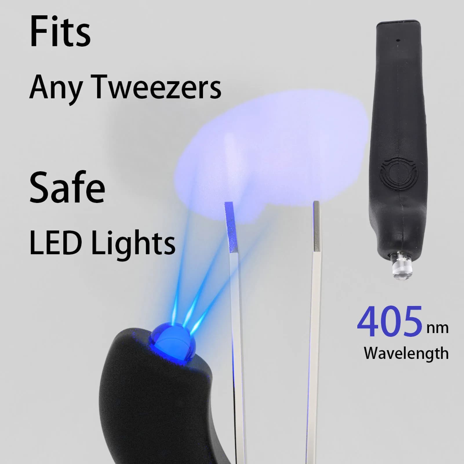 Lampada per pinzette per ciglia Mini gel senza fili in silicone Luce a polimerizzazione rapida Lampada per estensione ciglia portatile portatile per pinzette per nail art