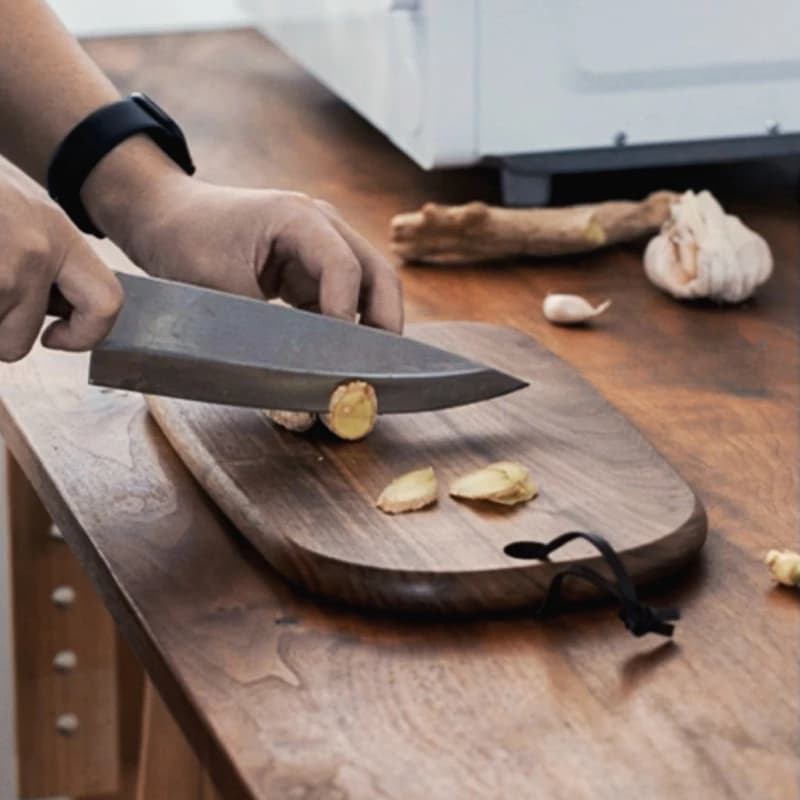 Black walnut solid wood fruit cutter Fruit cutter Bread cutter for Western restaurant with handle
