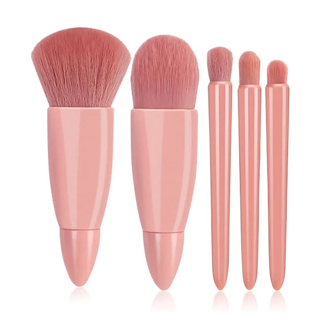 5 pezzi pennelli trucco con specchio pennello trucco cosmetici universali