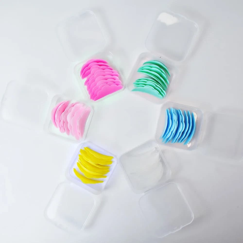10 Pezzi Pad Riutilizzabili in Silicone per Permanente Ciglia, Kit Lifting Extension Ciglia Finte 3D, Strumento Trucco per Laminazione Ciglia