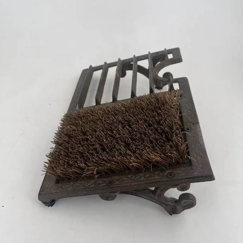 European Cast Iron Retro Nostalgic Crafts Shoe Scraper, Shoe Brush Courtyard Home