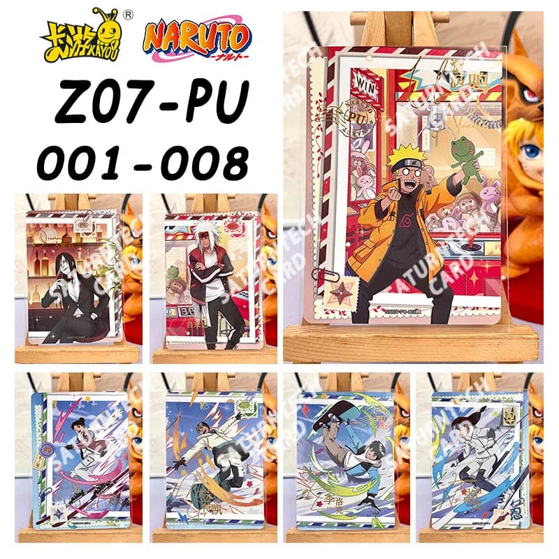 Carte Originali KAYOU Naruto PU Serie 01-08 T4W7, Carte da Collezione Anime Sakura Uchiha, Adesivi, Regalo di Compleanno per Bambini, Gioco