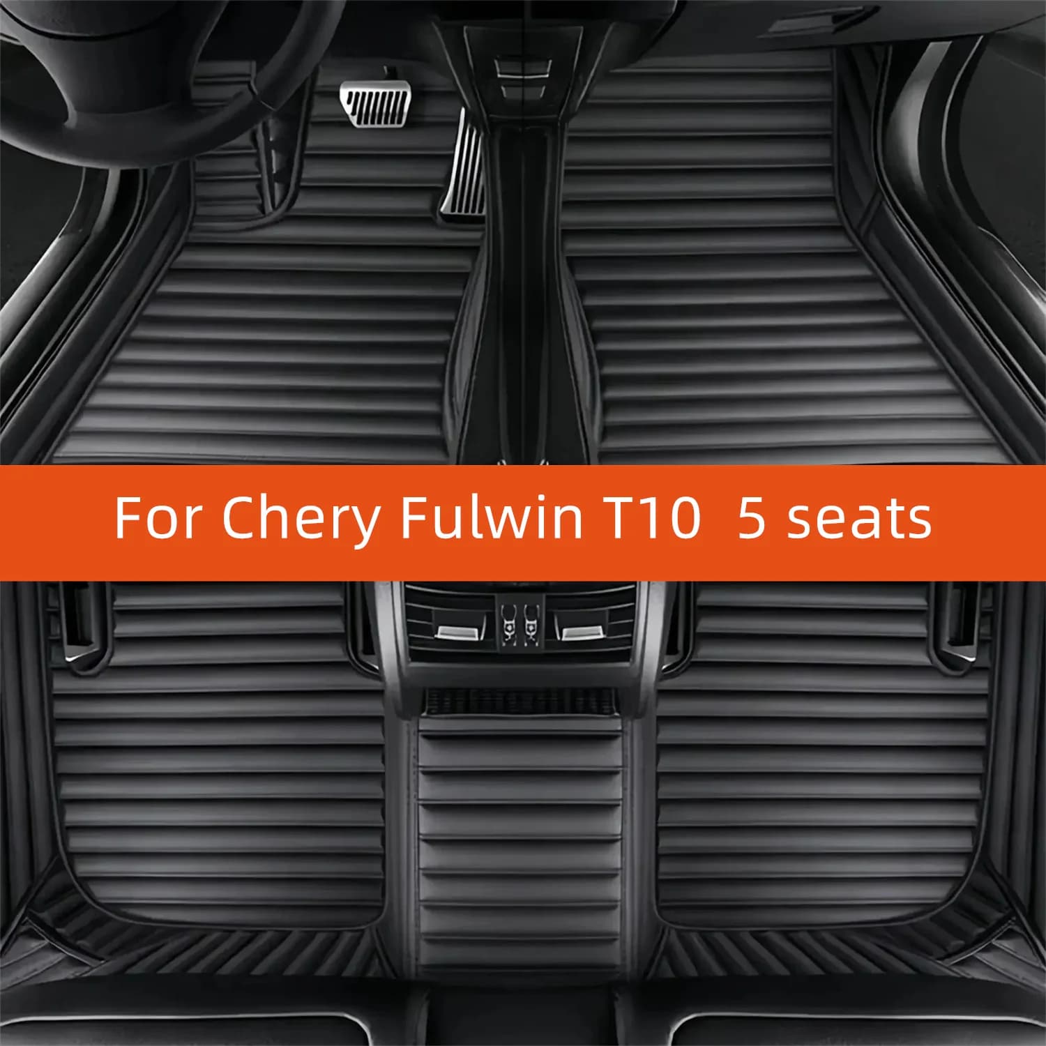 Tappetino per auto in pelle personalizzato per Chery Fulwin T10 5 posti 2024 2025 2026 2027 Tappetino per auto Accessori interni
