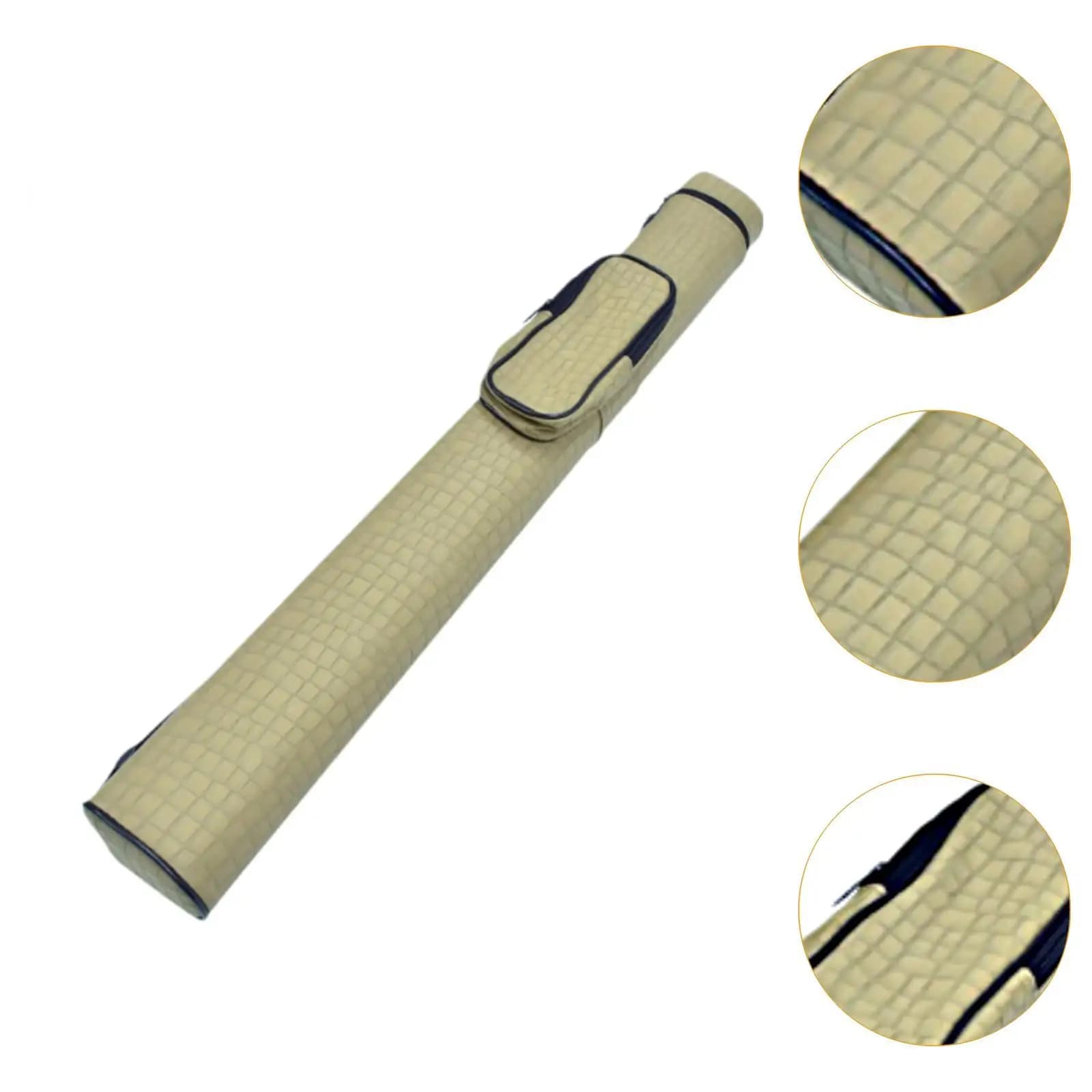 Rigid Billiard Cue Stick Storage Case Organizer Pouch with Compartments for Pool Cue and Billiard Supplies