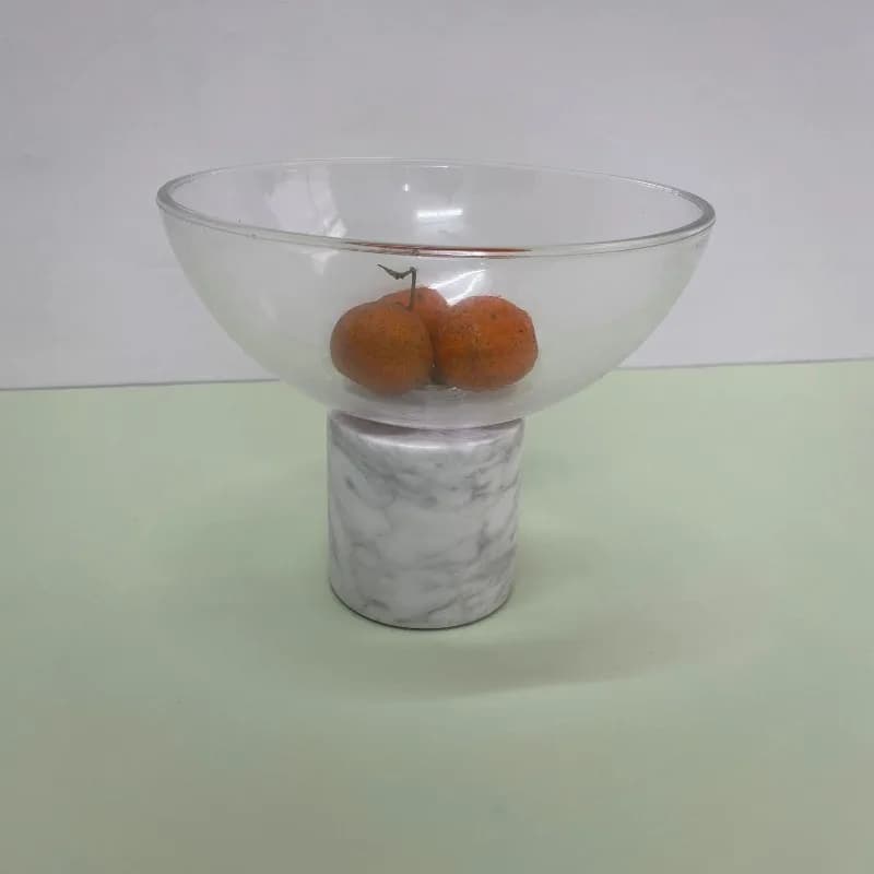 Piatto portafrutta in vetro, semplice ed elegante, per la casa, l'ufficio o il soggiorno, creativo e di lusso.