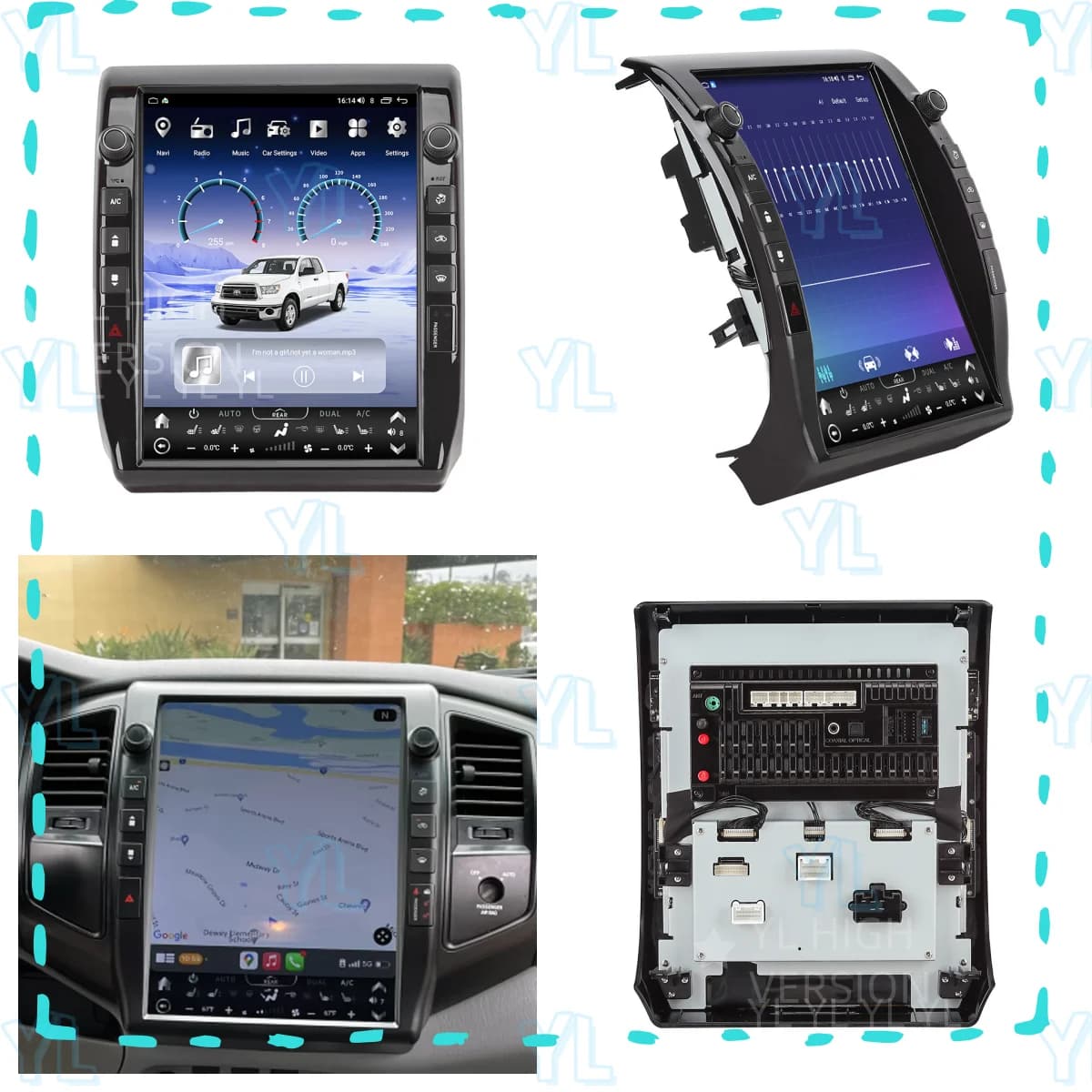 YL 13inch Android 13 Qled Screen For Toyota Tacoma 2005-2014 GPS Carplay Navigation Car Radio Multimedia Player Stereo Head Unit