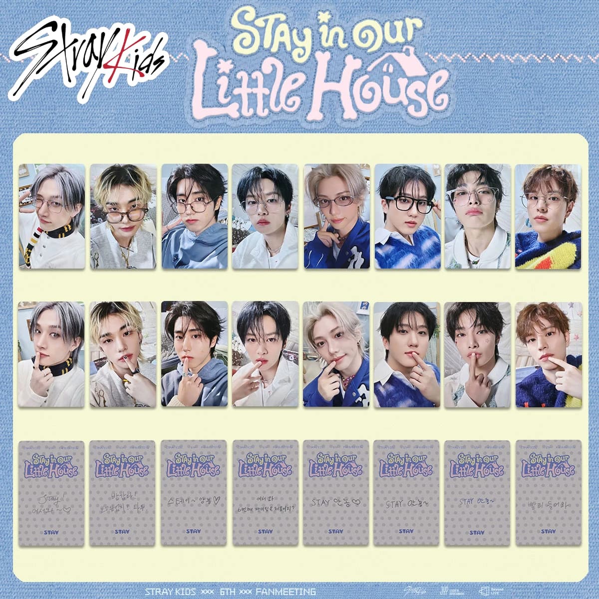 8 PEZZI NUOVI KPOP Stray Kids FANMEETING STAY Our Little House Photocard Omaggio, Beneficio Acquisto POB, Esclusiva Fan Meeting PC, SKZOO