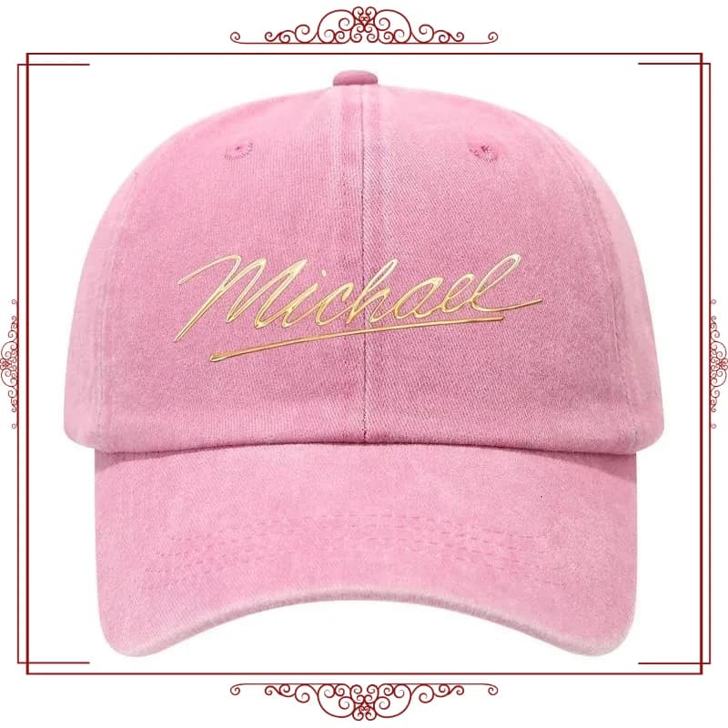 Michael Jackson Retro Washed Sun Visor Hat, MJ Signature Print Pop Legend Baseball Cap, Casual Daily Wear Fan Hat