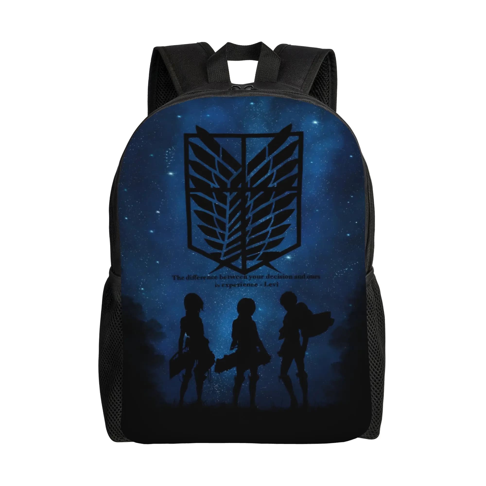 Zaino Attack on Titan Anime Manga per adolescenti, scuola superiore, escursioni, viaggi, borsa a tracolla sportiva per laptop e computer