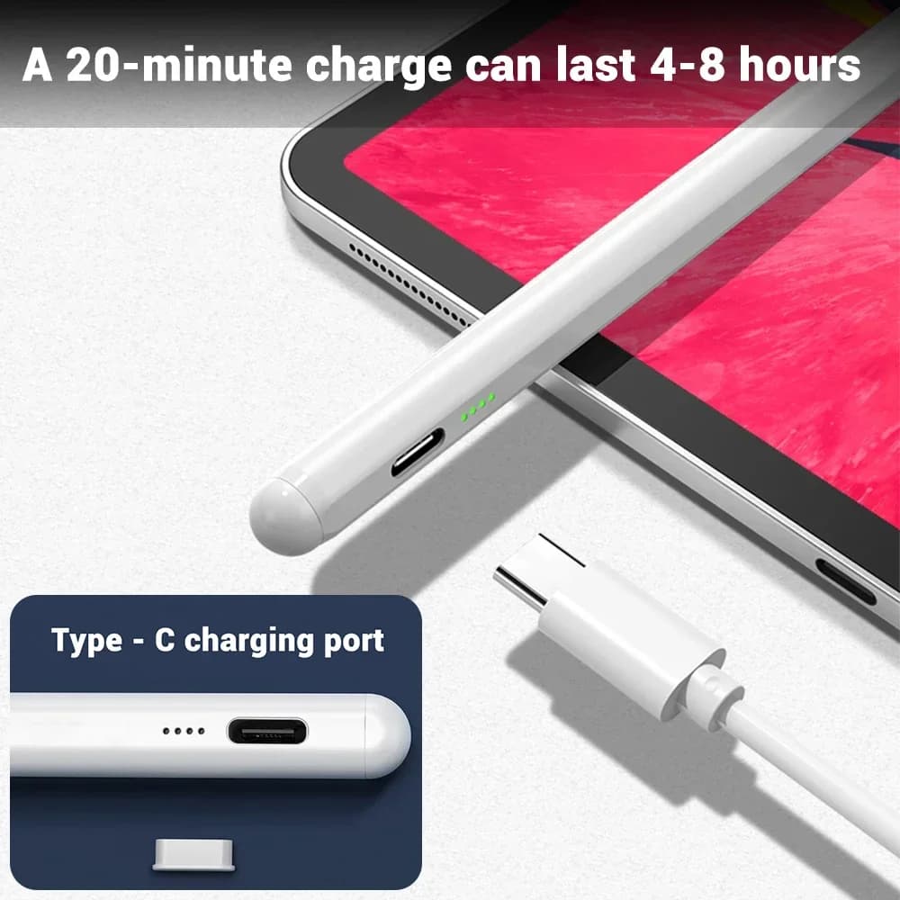 Penna stilo universale per iPad, iPhone, tablet Android, penna per touchscreen compatibile con Apple Pencil, Windows e telefoni cellulari