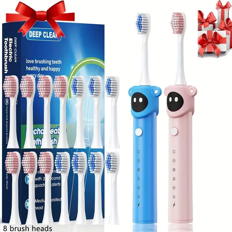 Children's Sonic Electric Toothbrush Colorful Children's Carton USB Rechargeable Soft Automatic Waterproof With Replacement Head