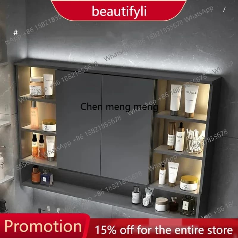 X188 Open Storage Bathroom Cabinets Mirror Vanities Filing Modern Bathroom Cabinet Vanity Corner Meuble Salle De Bain Home Furni