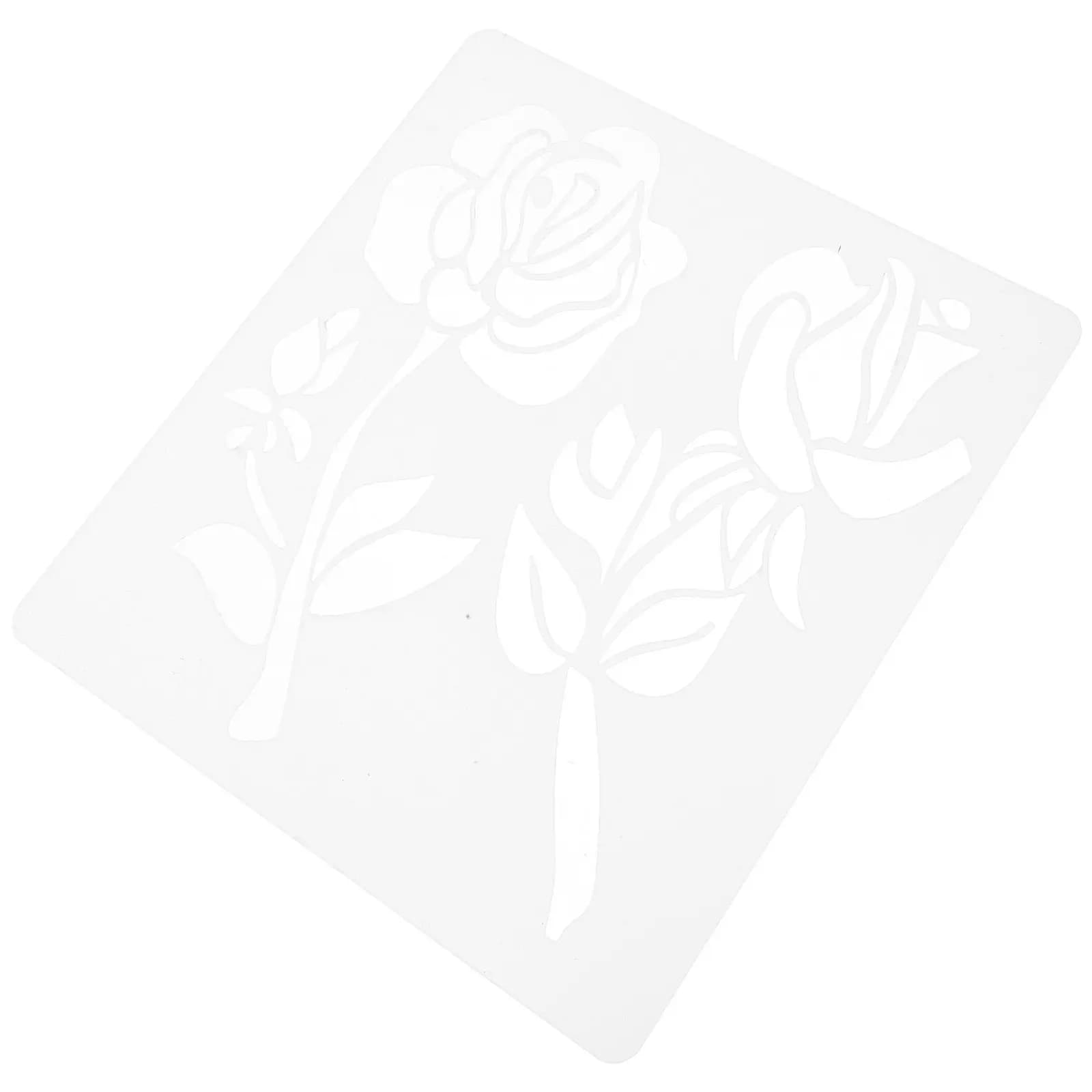 Flower Themed Stencil Smooth Edge Pet Material for Painting Stencil DIY Art Wall Canvas Decoration Flower Stencils