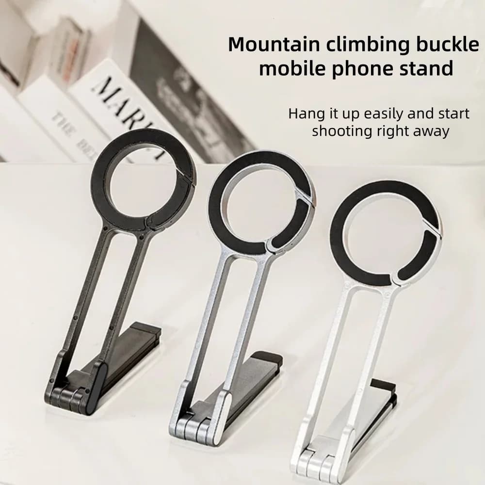 Foldable Portable Phone Holder Stand Magnetic Safety Buckle Noose Cellphone Bracket For Magsafe iPhone 17 16 15 14 13 12 Mount