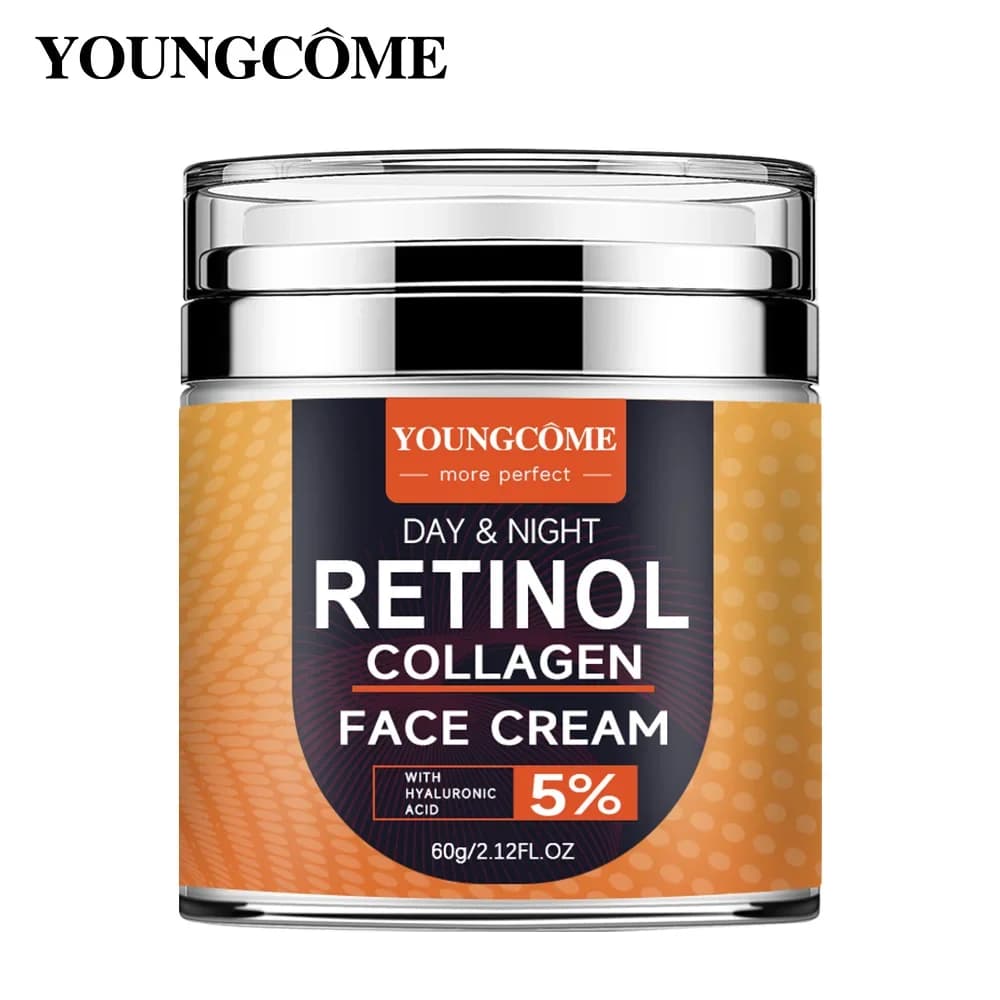 Crema idratante viso al retinolo - Crema viso resistente all'invecchiamento per uomini e donne - Crema viso con retinolo, collagene e acido ialuronico