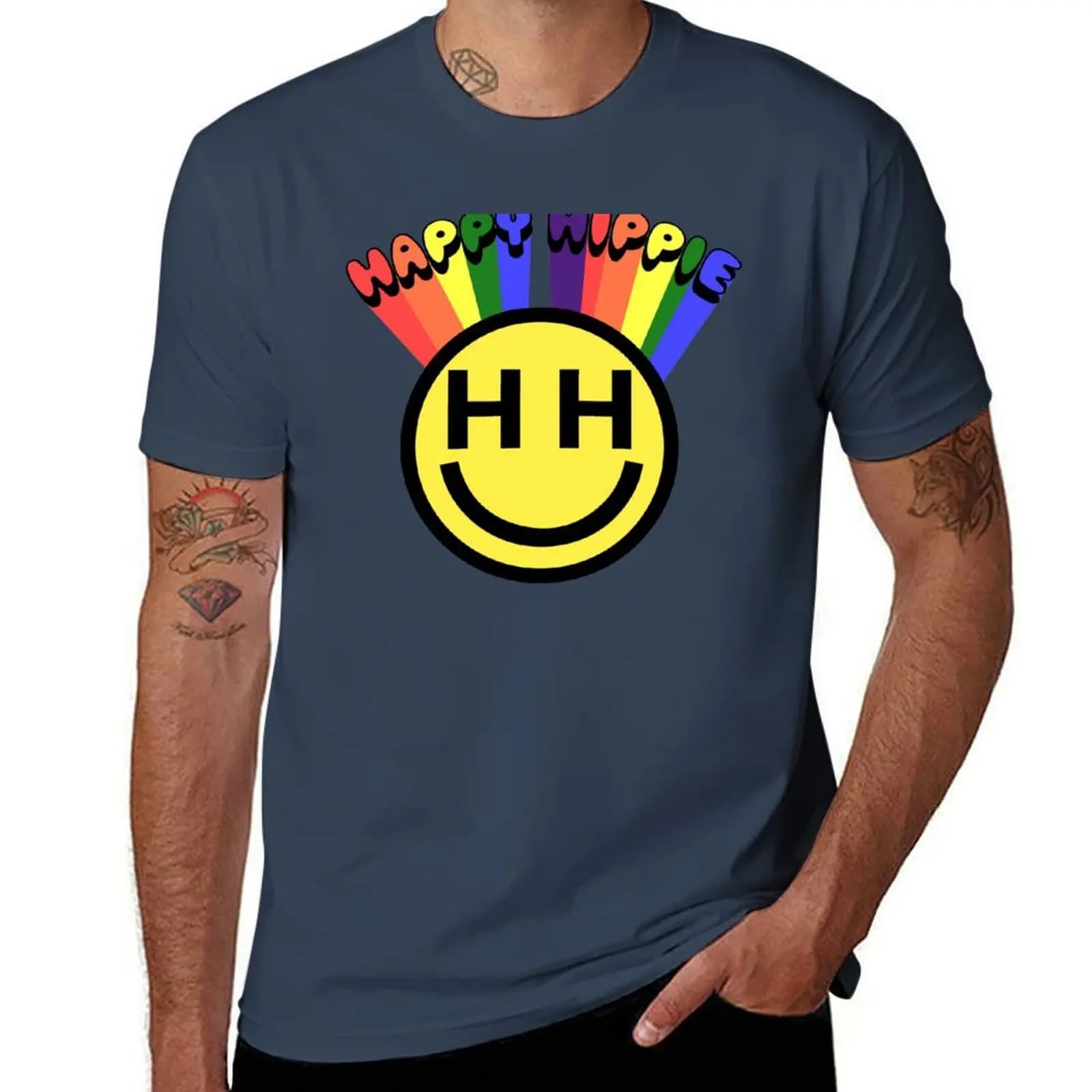 Foundation Happy Magical Mystery - Hippie T-shirt in big size basic cotton
