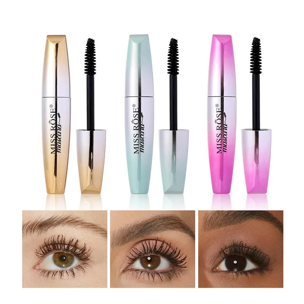 Black Silk Fiber Eyelashes Extension 4D Waterproof Elongating Permanent Makeup For Women No Waisting
