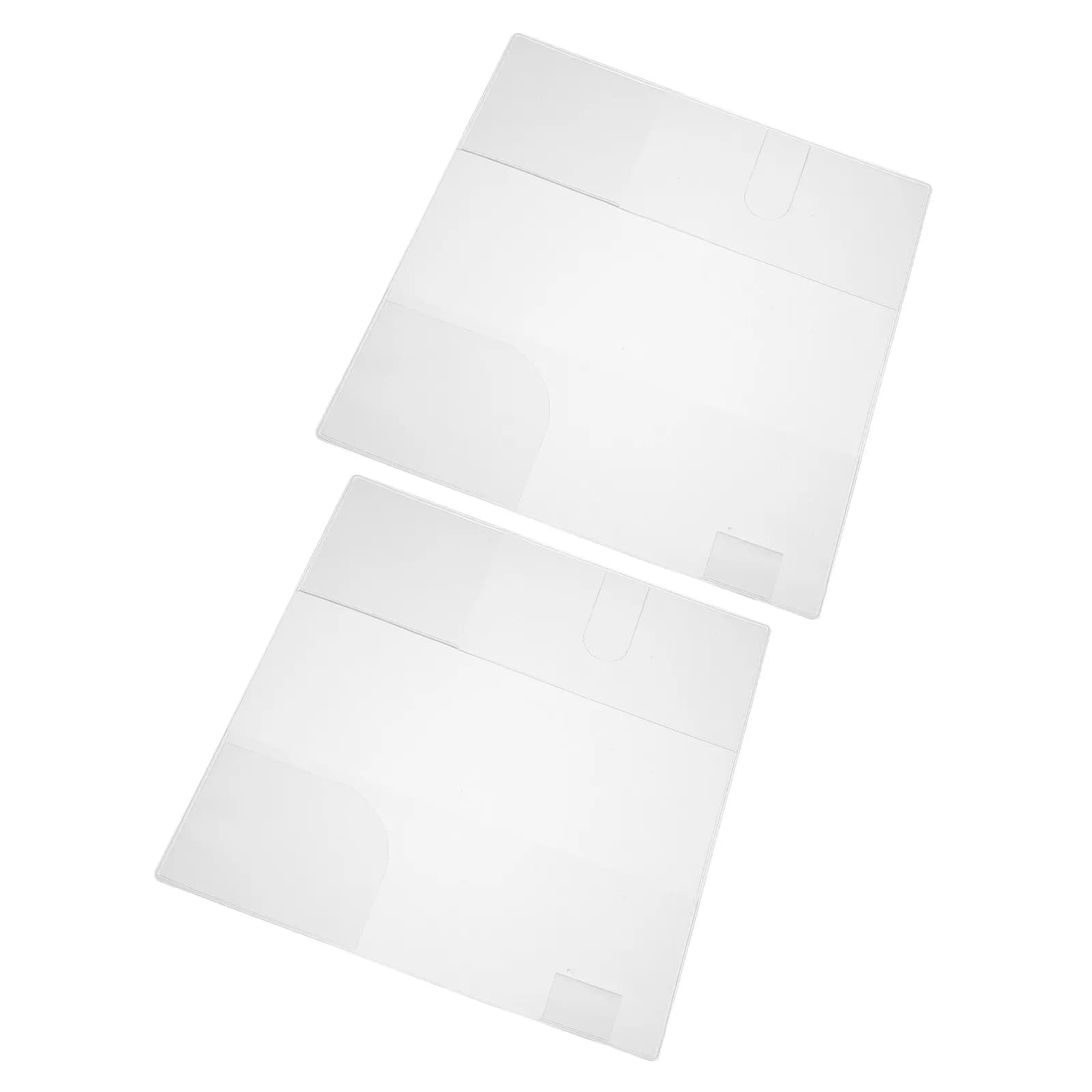 2Pcs Waterproof Notebook Cover Clear PVC Book Sleeve for 48K Hoboweeks Planner Dustproof Scratch Resistant Transparent Journal