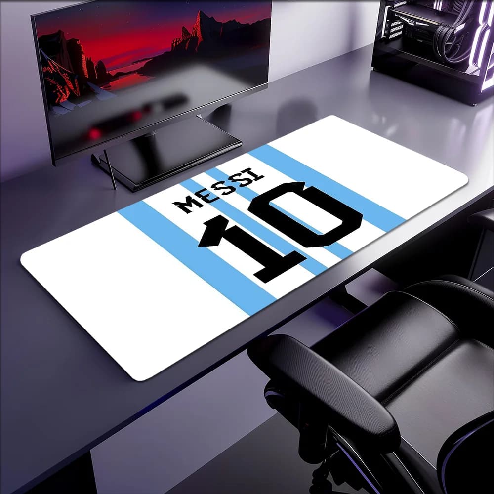 Star Rubber 10 Desktop XXL Messi Tappetini da scrivania Calcio antiscivolo Gaming Tappetino per mouse grande addensato per ufficio