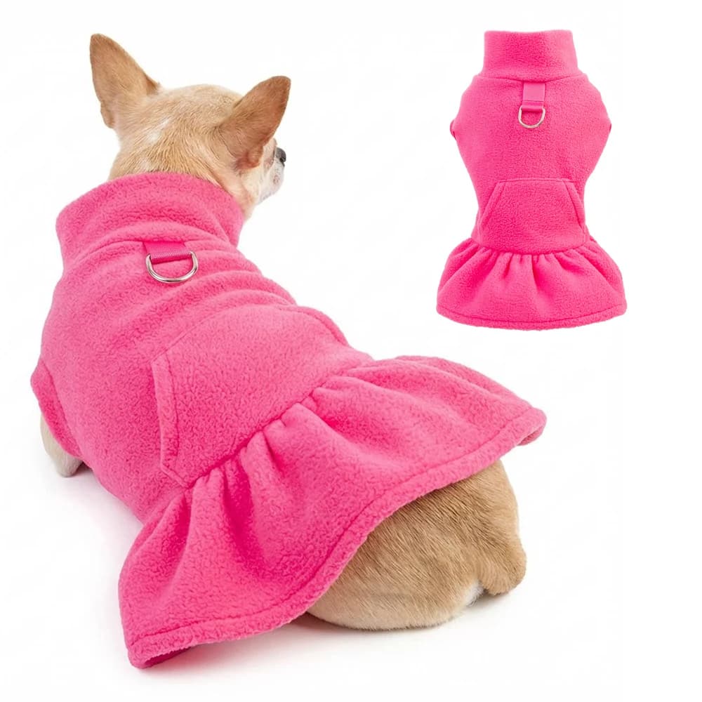 Maglione in pile a collo alto per cani di piccola taglia, gilet caldo in pile per cuccioli, giacca pullover per animali domestici, cappotto per il freddo