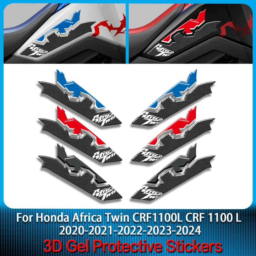Accessori per la protezione della vernice del motociclo Ginocchio 3D Gel Serbatoio carburante Decalcomania per Honda Africa Twin CRF1100L CRF 1100 L 2020-2024